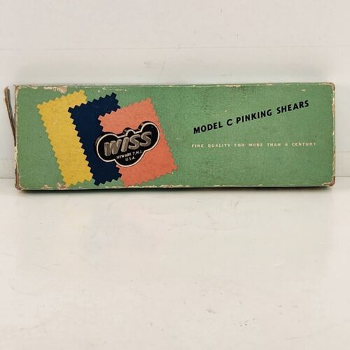 Wiss Pinking Shears Sewing Scissors Model CB9 Original Box 9" Long Vintage