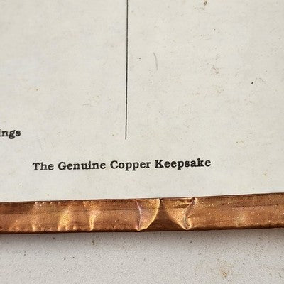 Gregoria’s Greetings Copper Metal Postcard Mules Board of Directors Souvenir