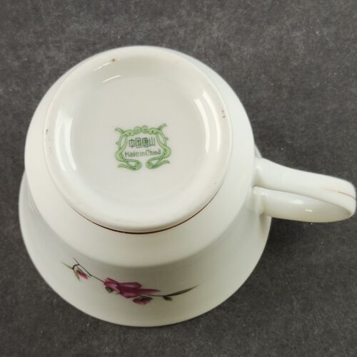 4 Place Settings Tangshan China Dinner Bread Plate Cup Saucer Plus Sugar Creamer