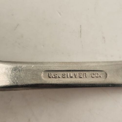 Solid Shell Berry Casserole Spoon US Silver Three Silverplate Antique 8.25"