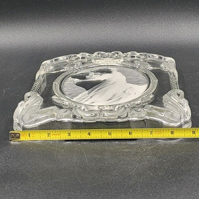 Mikasa Princess Picture Frame Lead Crystal Frosted Oval SA751/829 Germany 10”