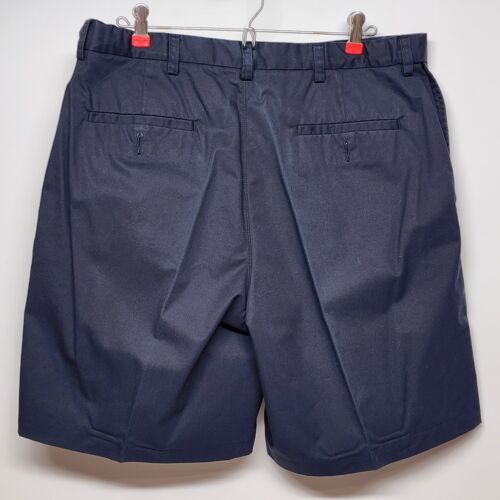 Haggar Men's Blue Golf Walking Shorts Cotton Size 36 Adjustable Waist 8" Inseam