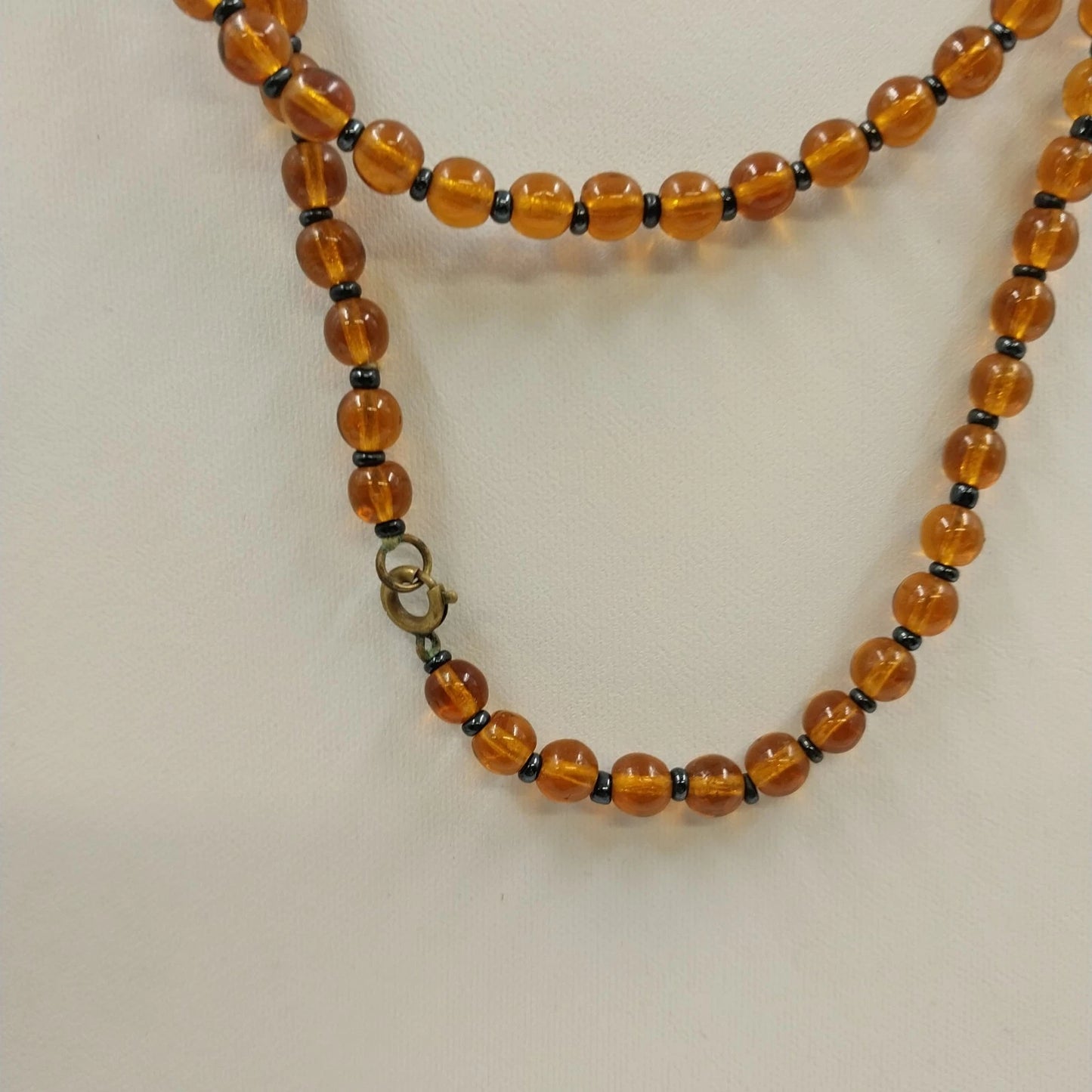 Necklaces Lot Beaded Chain Boho Multicolor Art Glass & Textured Black Orange