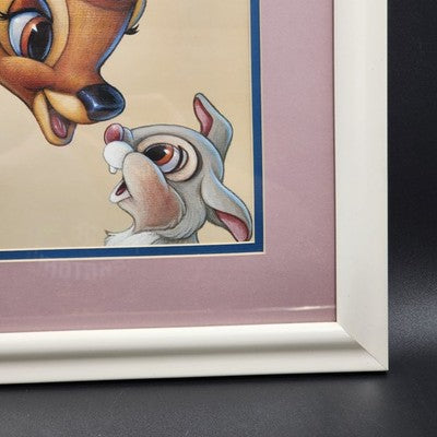 Disney Bambi & Thumper Friendship Print by Bruce McGaw Framed 14.5"x17" Artwork