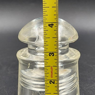 Pyrex MC Clear Glass Insulator NDD Code USA Made 2.5"x4" Vintage