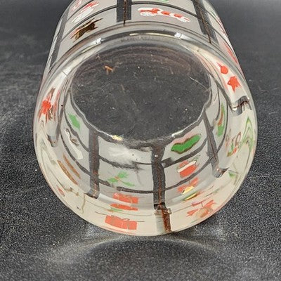 2 Culver Christmas Potpourri Double Old Fashioned Highball Shot Glasses