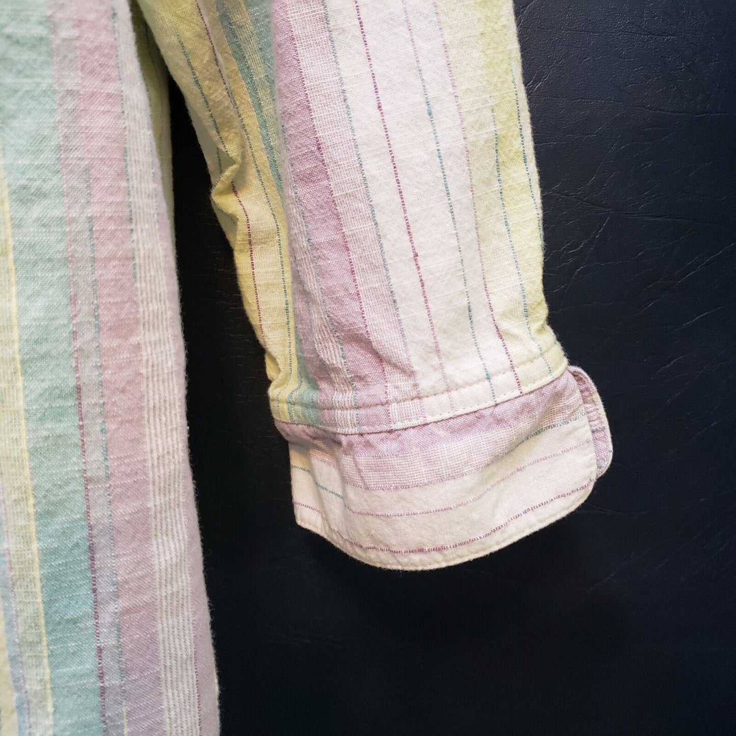 Alfred Dunner Blouse Size 12 LS Button Down Shirt Light Pastels EmbroideryDesign
