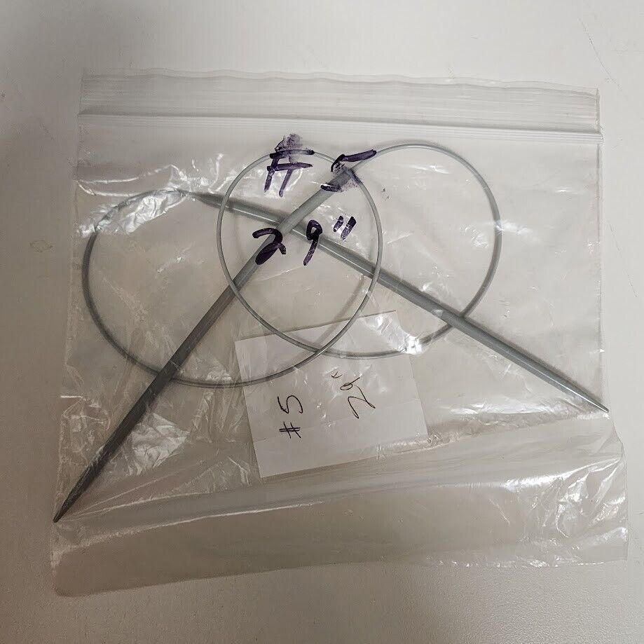 Circular Knitting Needle Bamboo Plastic Metal Size 0 - Size 7 Length 16" - 32"