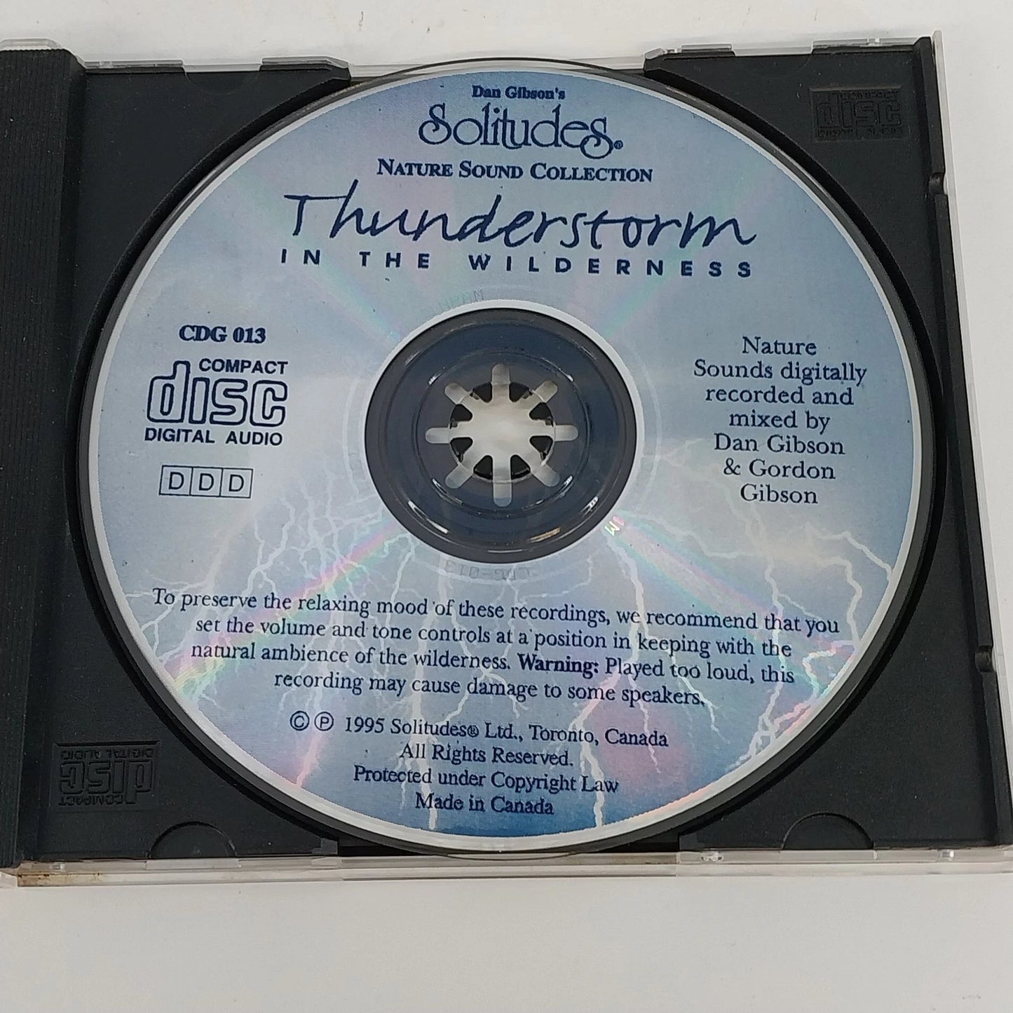Dan Gibson Solitudes Nature Sound Collection Ocean Surf & Thunderstorm 2 CD 1995