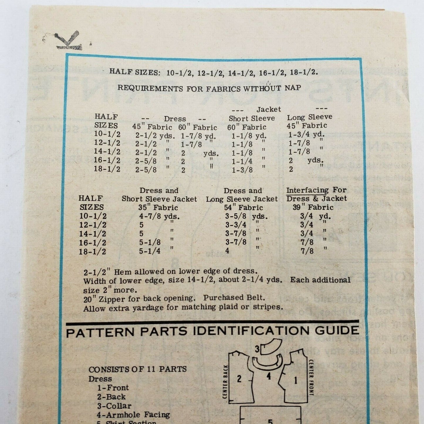 Printed Pattern 4565 Size 16½ Vintage Mail Order Sewing Pattern 1973 Dress Cut