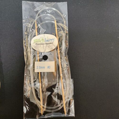 2 Pack Stitchberry Circular Knitting Needles Size 0 & 2 Bamboo New in Package