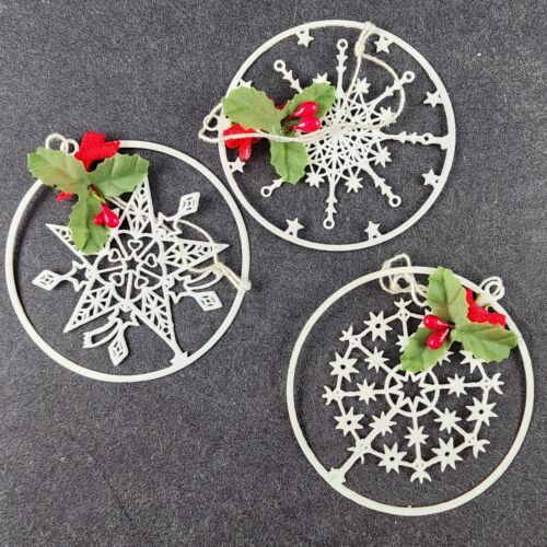 Lot Christmas Tree Gold Garland SnowflakesOrnaments Door Knob Bell Bows Packages