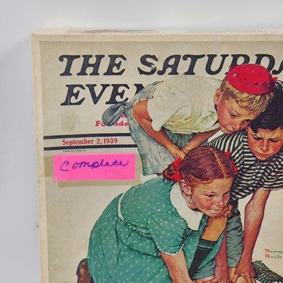 The Saturday Event Parker Brothers Jigsaw Puzzle 14" By Norman Rockwell 1993