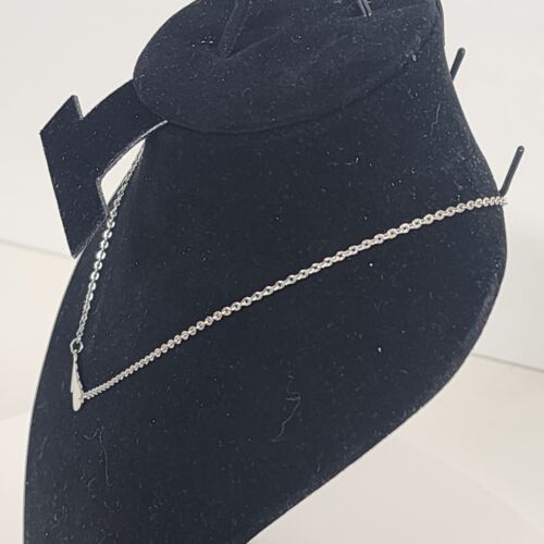 Sarah Coventry Double Heart Necklace Silver Tone Oval Link Chain 7.8" Choker Vtg