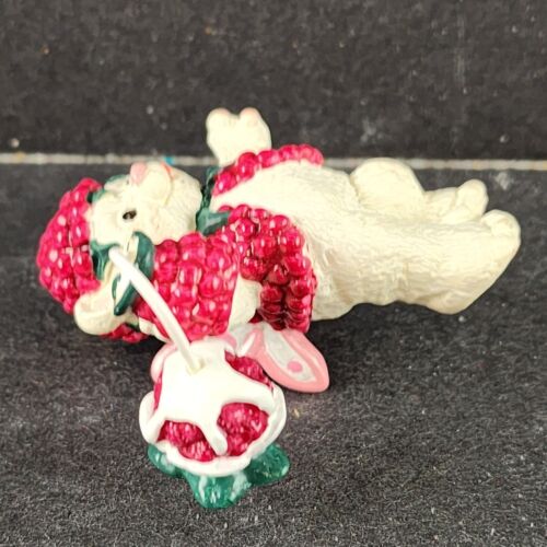3 Hallmark Keepsake Fairy Berry Bears Ornaments Strawberry Blueberry & Raspberry