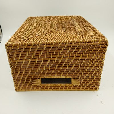 Artifacts Tava Handwoven Rattan Storage Basket Medium 14"x10"x6" Box Decor