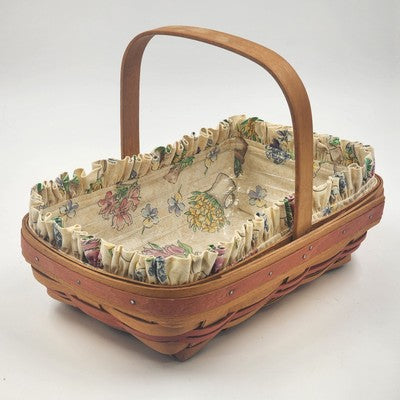 Longaberger 2000 Mother's Day Early Blossom Basket Fabric Liner Protector 11"