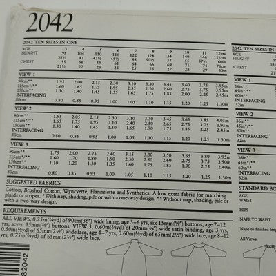 New Look 2042 Vintage Sewing Pattern 1980's Uncut Misses Children's Bathrobe