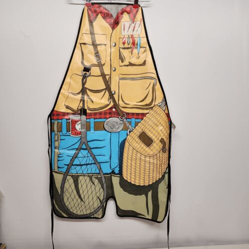 Fisherman Grilling Bib Apron Salamander Brand Plastic Body Vintage 1987 Unused