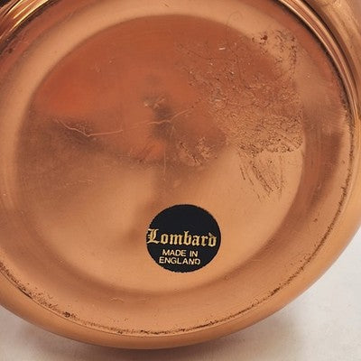 Lombard Copper Pitcher Made in England 6.5" Tall Decorative Jug Vase