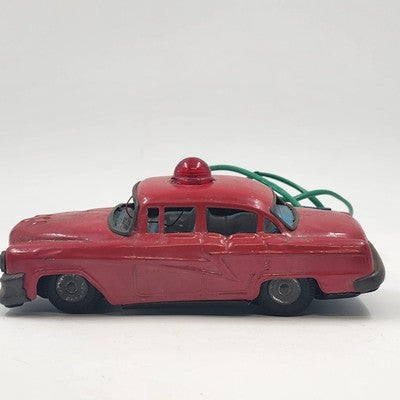 Metal Toy Police Car Red Light Electric Cable Controlled Not Working Japan 1955