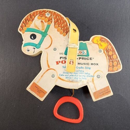 Fisher Price Crib Toy Pony Music Box 190 Schubert's Cradle Song Vintage 1968