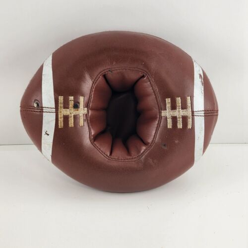 Armchair Quarterback Football Shaped Drink Beverage Holder Weighted Vintage 8"