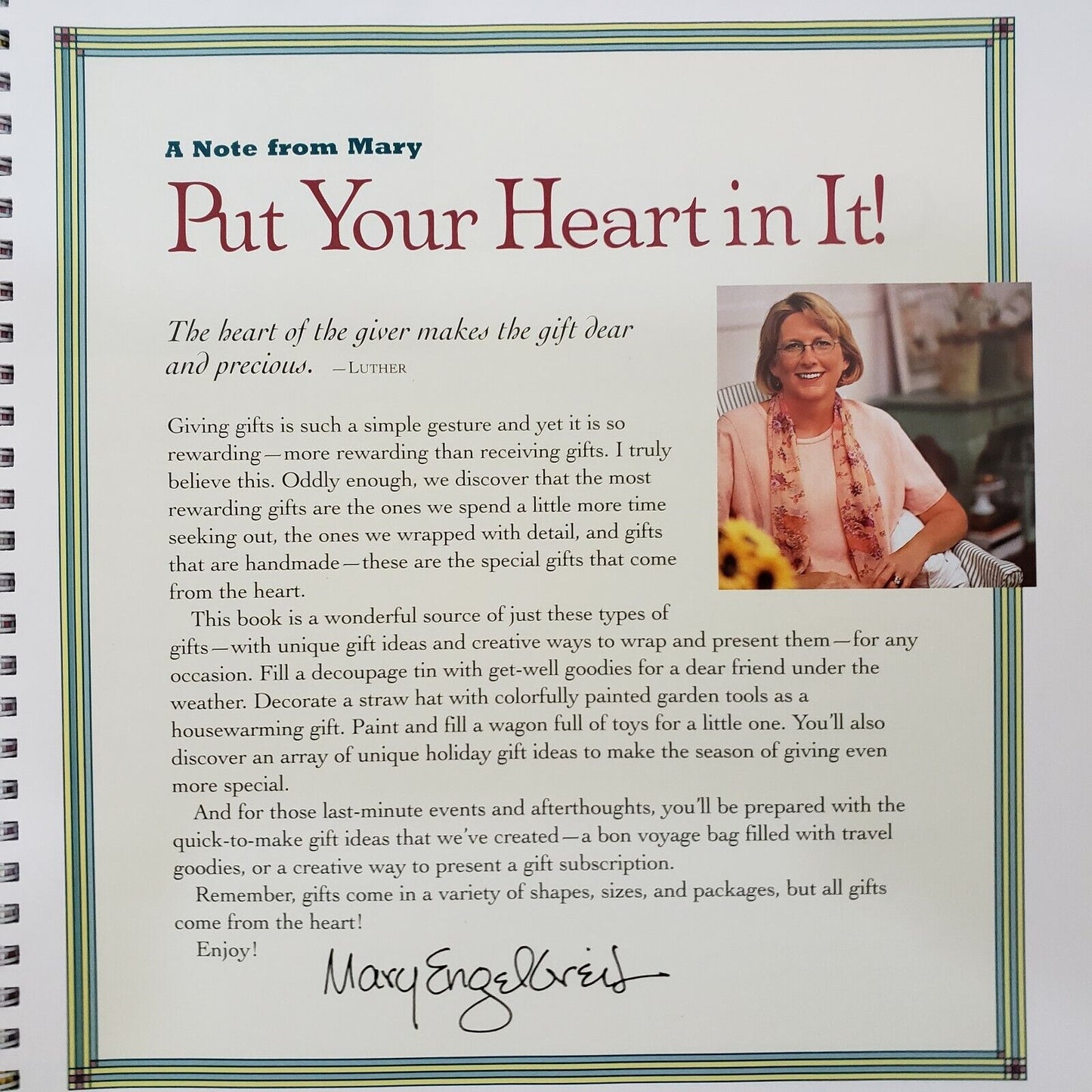 Wrap It Up -Mary Engelbreit Used Spiral Bound Hardback Gifts to Make Wrap & Give