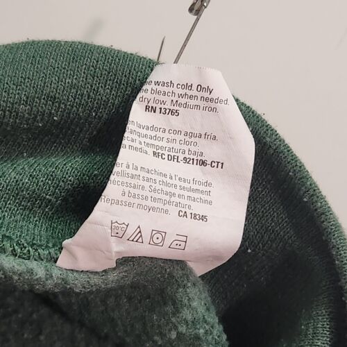 Green Fleece Sweatshirt Crewneck Pullover Men's Large Vintage Fruit of the Loom