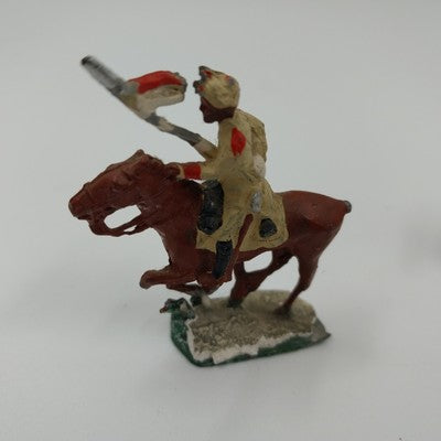 Set of 4 SAE Riding A Horse Lead Toys Troops Soldiers Figures Painted 1.75"x1"