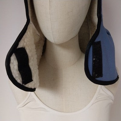 Weldas Hard Hat Cover Liner Winter Blue Sherpa Lined Extra Long Nape 100% Cotton