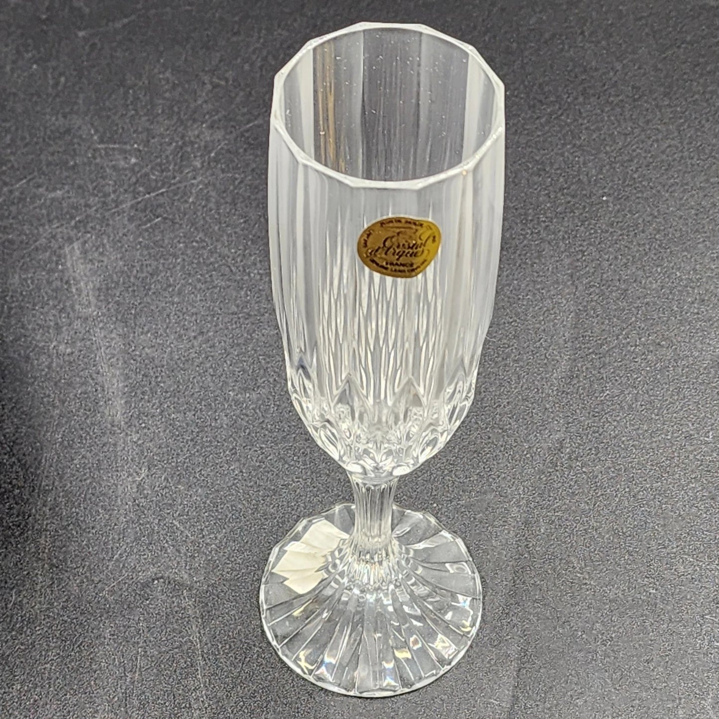 4 Cristal d’Arques Bretagne Champagne Flutes 5 oz Crystal Vintage France NIB