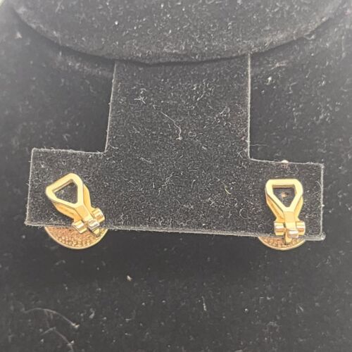 Teardrop Faux Pearl Clip-On Earrings Gold Tone Setting 0.5" Long Vintage