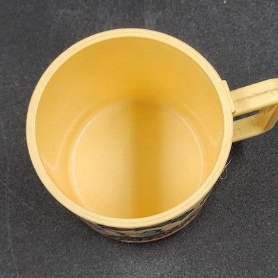 Santa Claus Mug Cup 3.75" Tall HO HO HO MERRY CHRISTMAS Deka Plastic