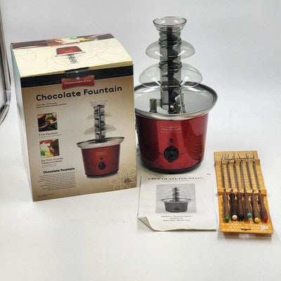 American Era Hot Chocolate Melting Fondue Fountain 3 Tier 12.5" Tall with Box