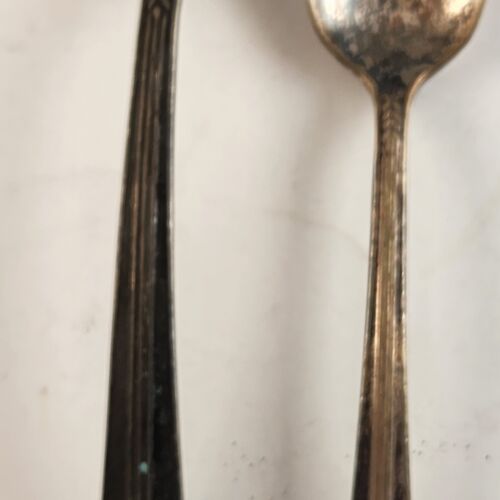 6 Various Silver Plate Flatware Pieces Vintage 2 Forks 2 Teaspoons 2 Other Spoon