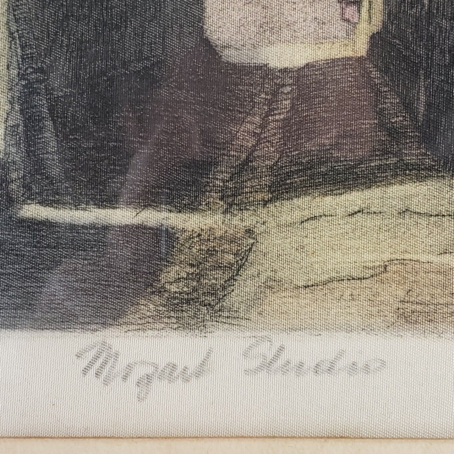 Listed Artist H Leisch Silk Color Etching of MOZART STUDIO Signed Framed Matted