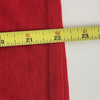 Henri Bendel Red Turtleneck Sweater S 100% Merino Wool Made in Italy Warm Soft
