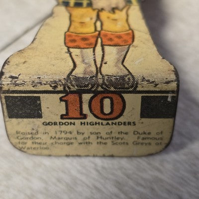 MARX Gordon Highlander #10 Toy Prop Tin Litho Army Soldier Flat Figure 1930's
