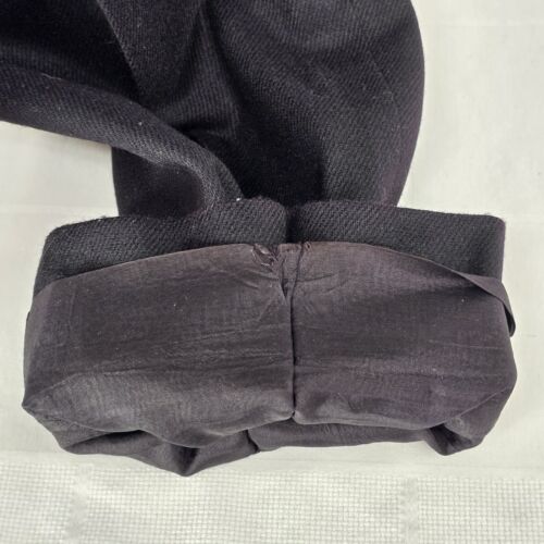 Emotions Black Women’s Slacks Size 8 Zip Front Pleated Wool Blend with Pockets