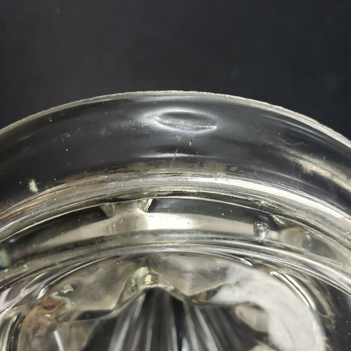 Vintage Clear Depression Glass Juicer Reamer Side Spout Tab Handle 4¾"