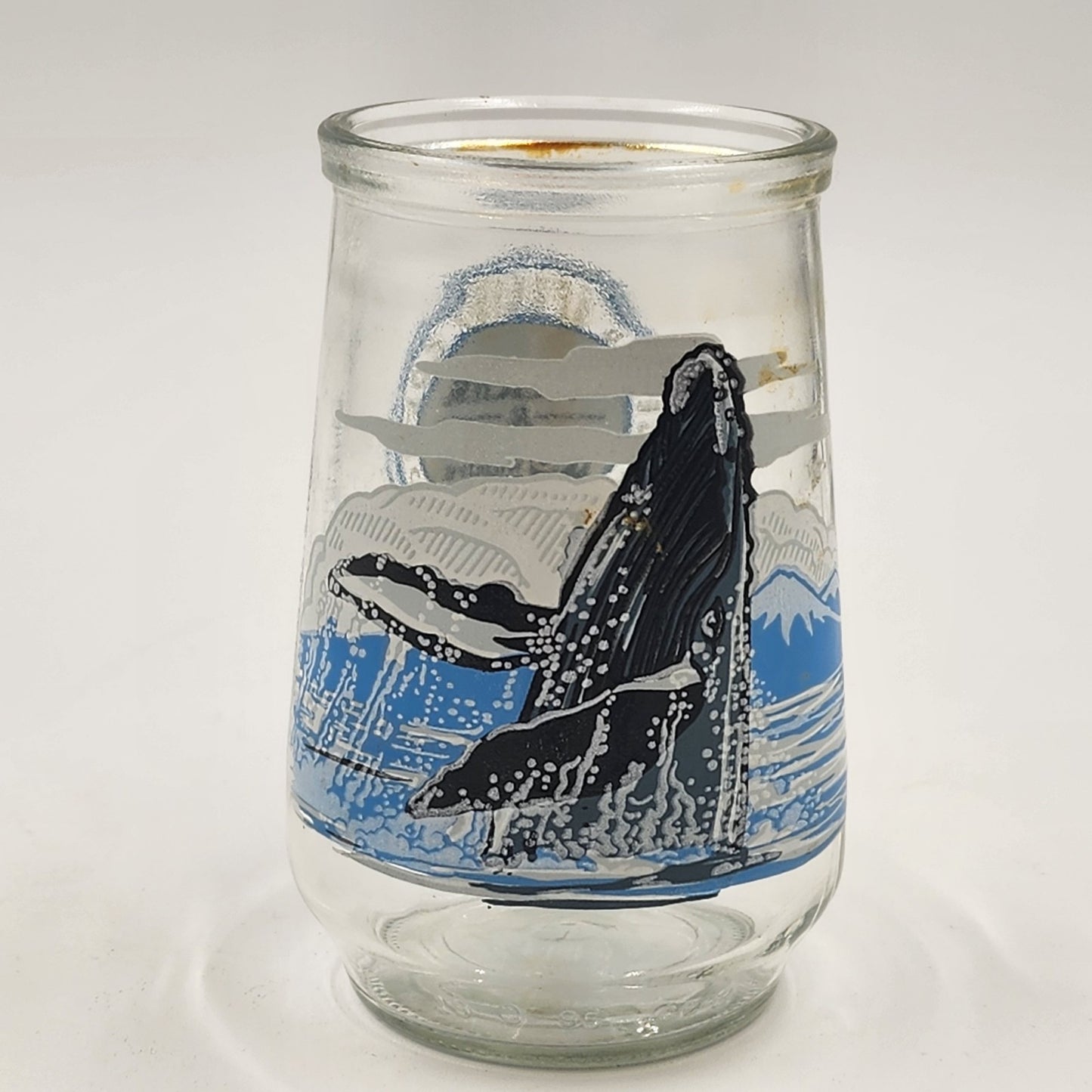 Endangered Species Collection #2 Rhino #6 Whale Welch's Jelly Jar Glass 4"x2.5"