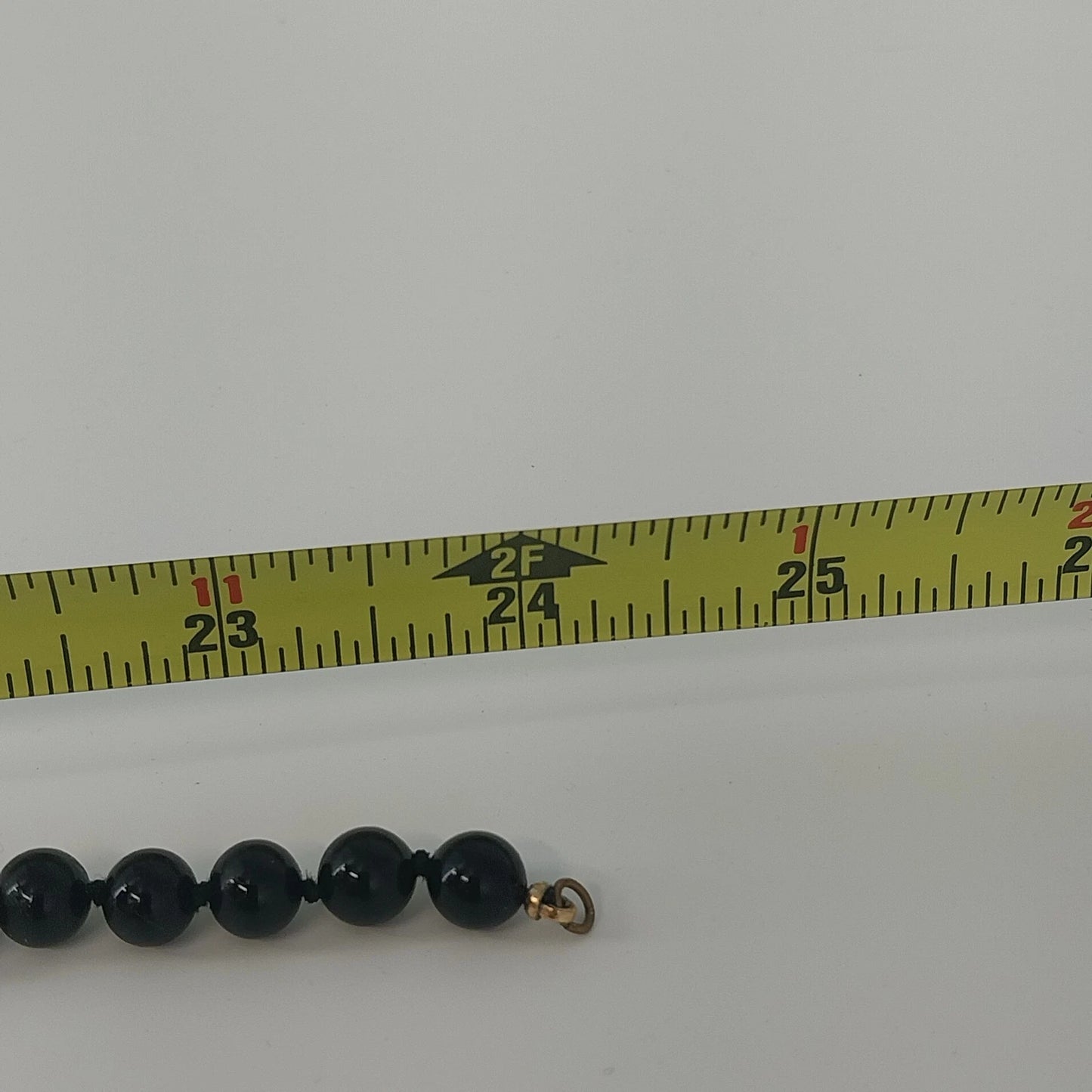 Vintage Monet Black Faceted Bead Necklace 24 Inch Signed