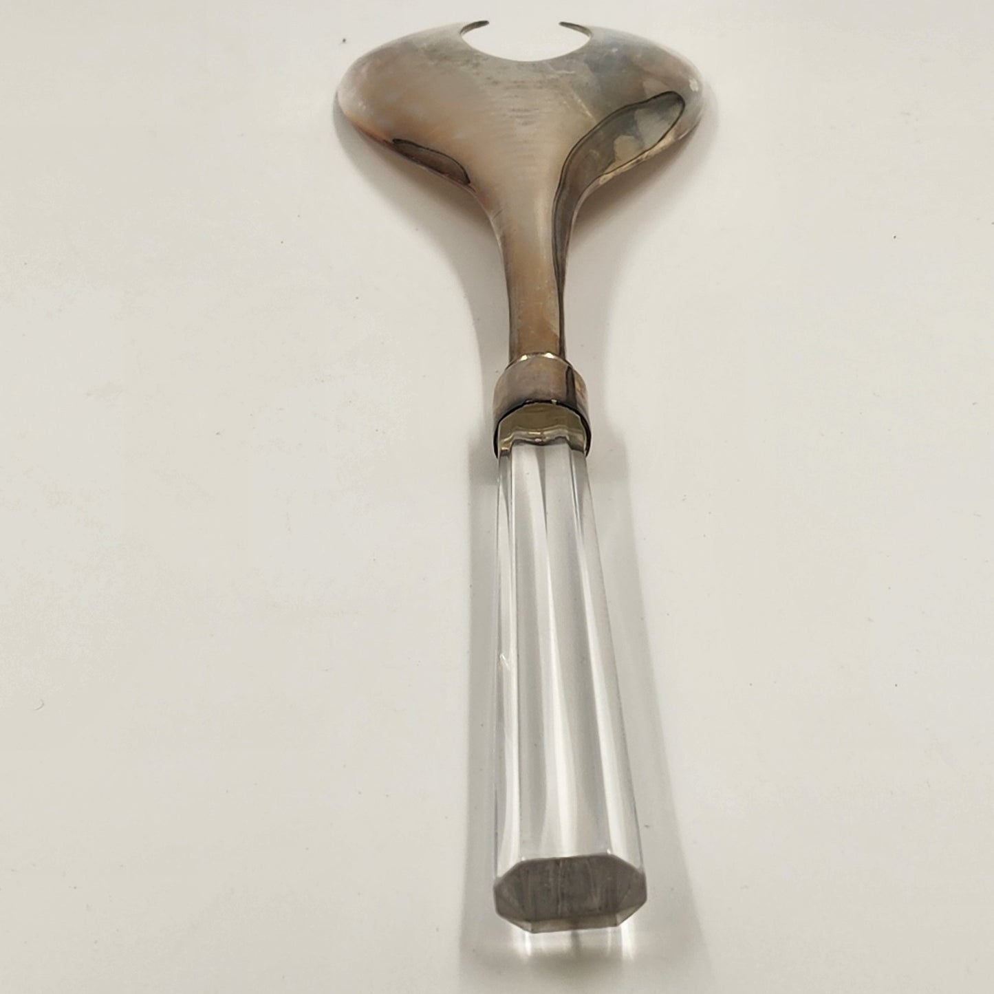 Lenox Ovations Salad Fork & Spoon Utensils Minimalist Stainless Crystal Handles