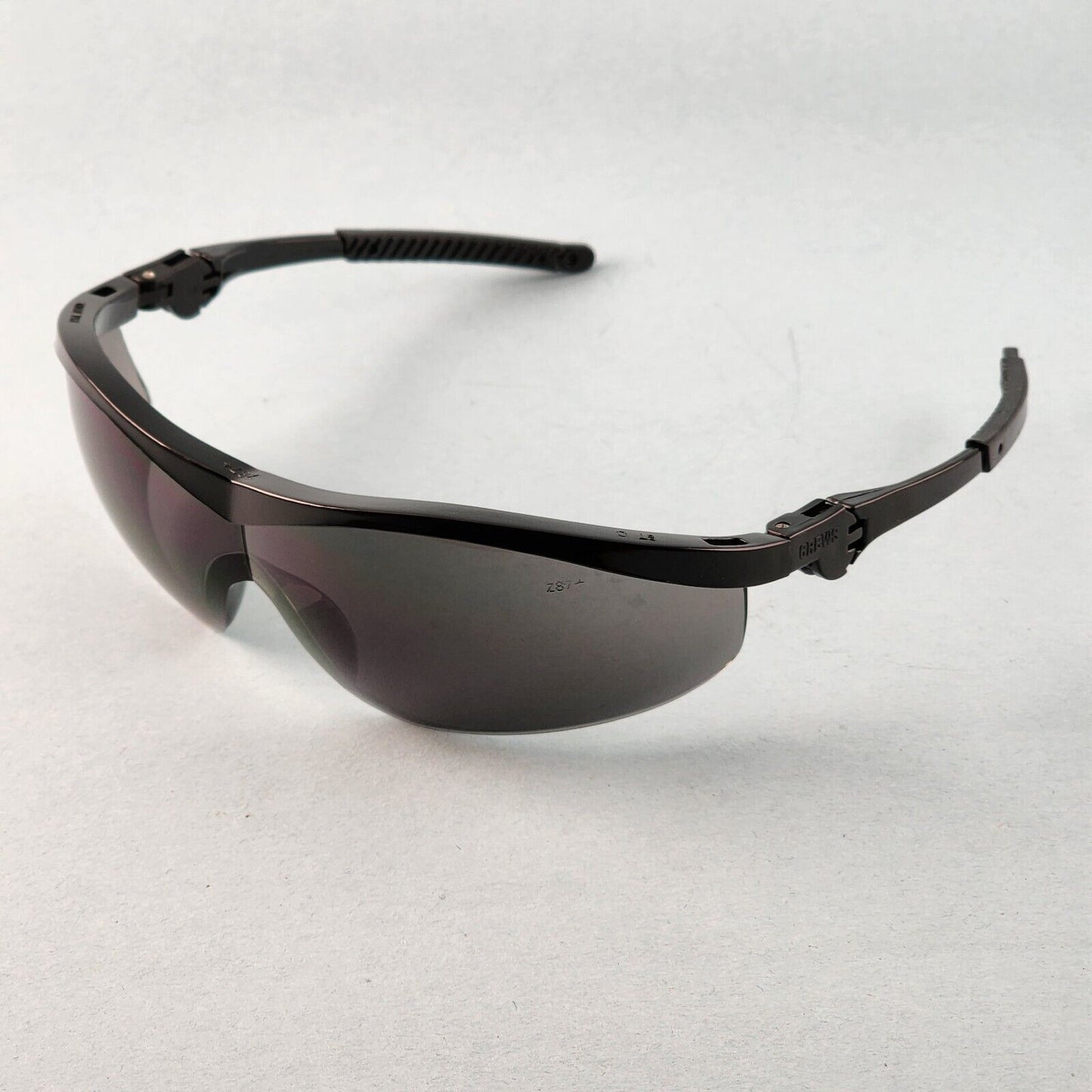 Crews Storm Safety Glasses Z87+ Wraparound Lens Ratchet Temples Eye Protection