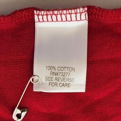 Croft & Barrow Woman's Shirt Size XL Red Classic Tee Long Sleeve Cotton