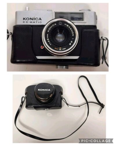 Konica EE-Matic Deluxe F 35mm Film Camera Hexanon 1:2.8 F=42mm AS IS Corrosion