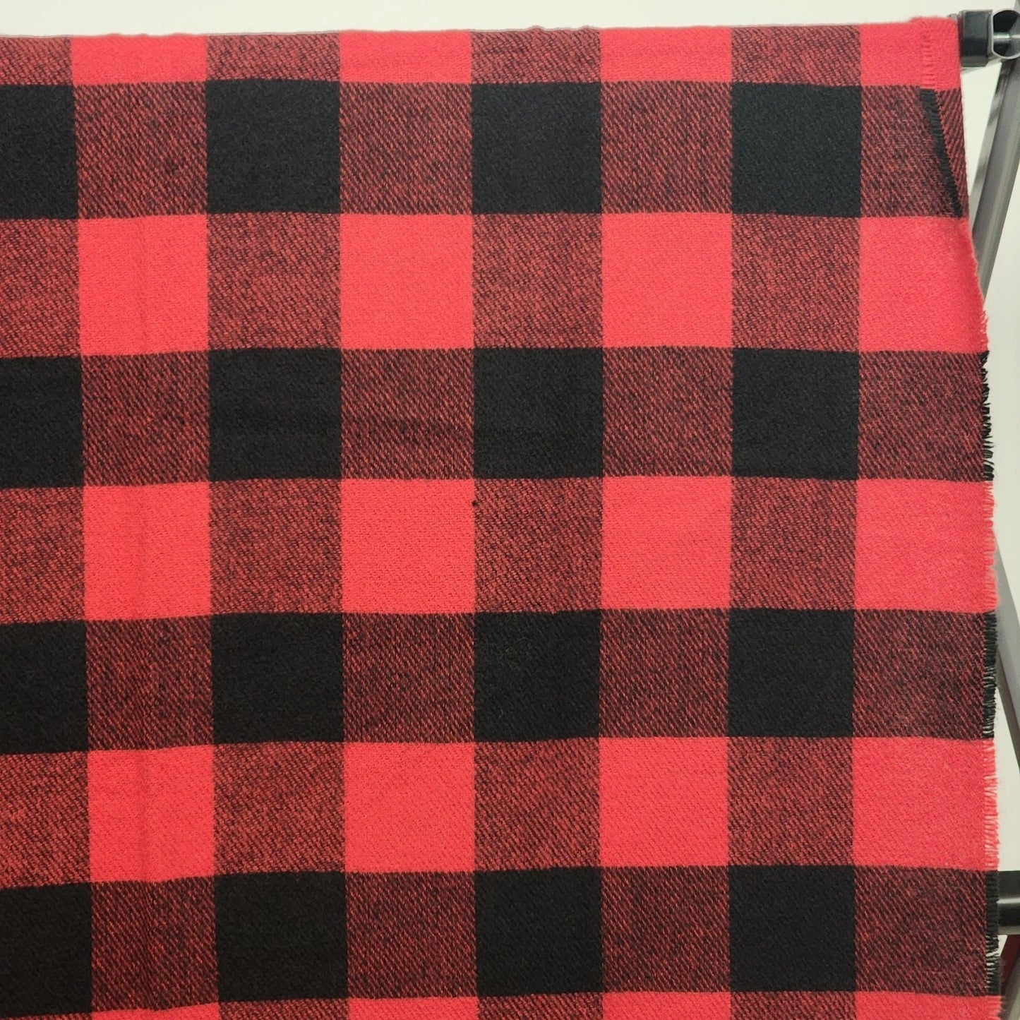Oversized Tartan Scarf Shawl Red Black Plaid Large Buffalo Check Wrap 78"x27"