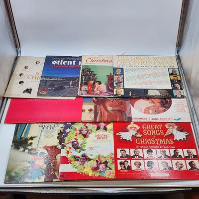 10 Christmas Record Albums Multi Artist LP Vinyl Records 50's 60's Standard VTG