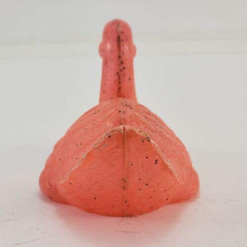 Celluloid Orange Duck Shaker Rattle Bathtub Figurine Toy 1950s Classic